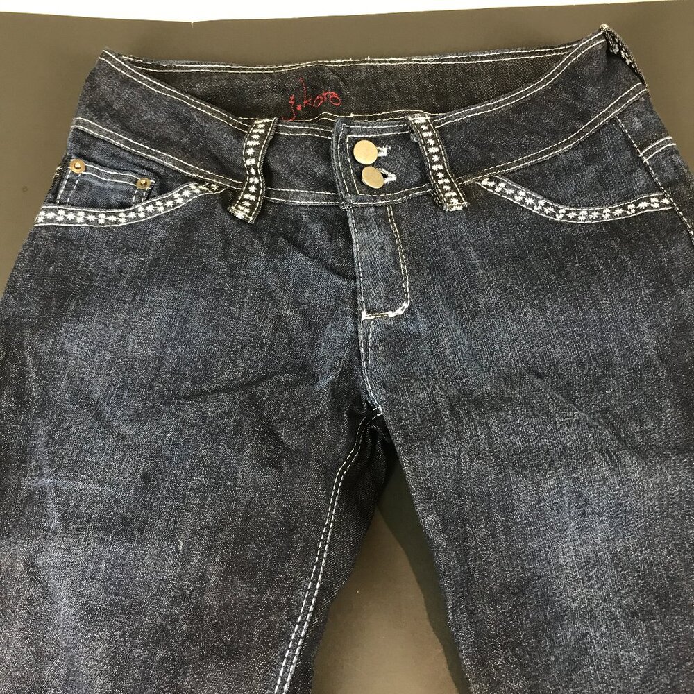 Women's J. Koro Embroidered Dk Wash Jeans Size 8